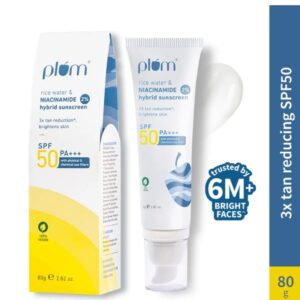 Plum Rice Water & Niacinamide 2% Hybrid Sunscreen SPF 50 PA+++